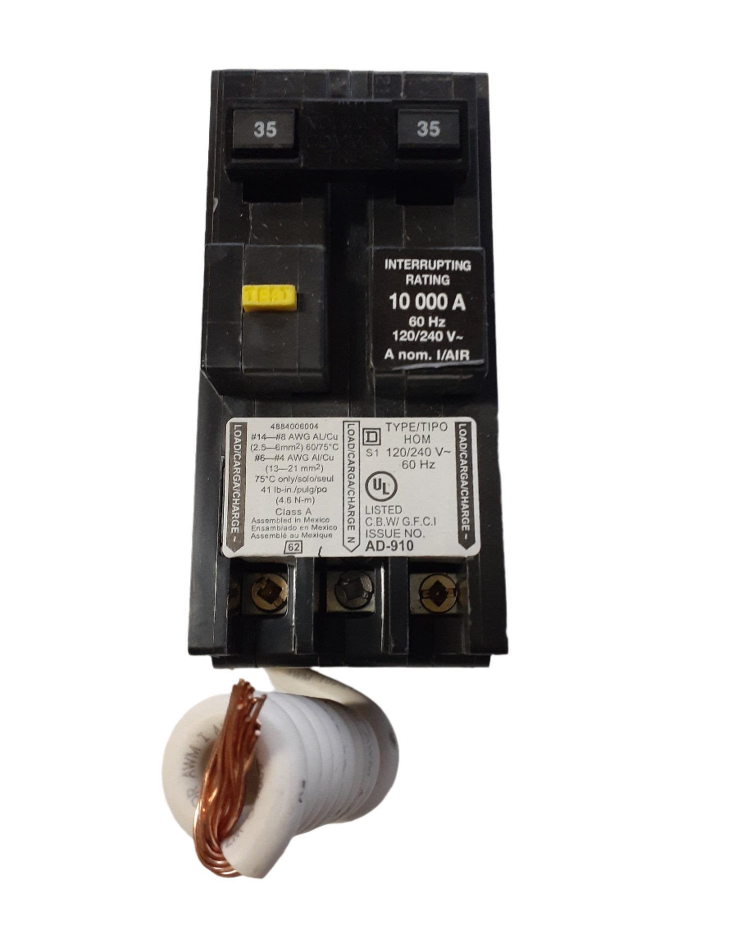 Square D HOM235GFI - 35 Amp GFCI Circuit Breaker