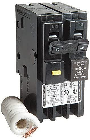 Square D HOM 50 Amp, 2 Pole GFCI Circuit Breaker