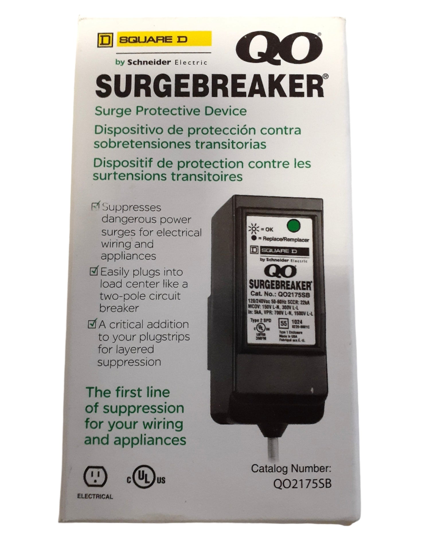 Square D QO 175 Amp Surge Protection